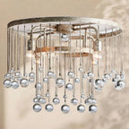 Aubrey Crystal Ball Flushmount Lamp - Cyran Lamps