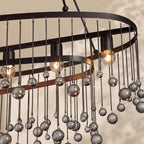 Aubrey Crystal Ball Oval Chandelier 7 Lights - Cyran Lamps