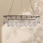 Aubrey Crystal Ball Oval Chandelier 7 Lights - Cyran Lamps