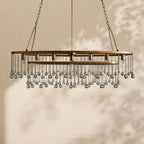 Aubrey Crystal Ball Oval Chandelier 7 Lights - Cyran Lamps
