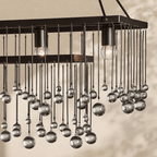 Aubrey Crystal Ball Rectangular Chandelier 47'' 60'' - Cyran Lamps