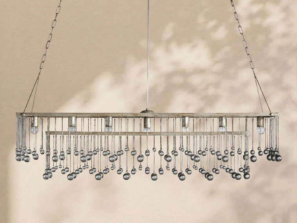 Aubrey Crystal Ball Rectangular Chandelier 47'' 60'' - Cyran Lamps