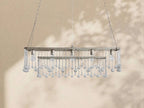 Aubrey Crystal Ball Rectangular Chandelier 47'' 60'' - Cyran Lamps