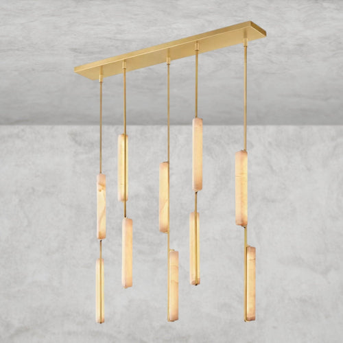 Audaben Alabaster Linear Chandelier 54" - Cyran Lamps