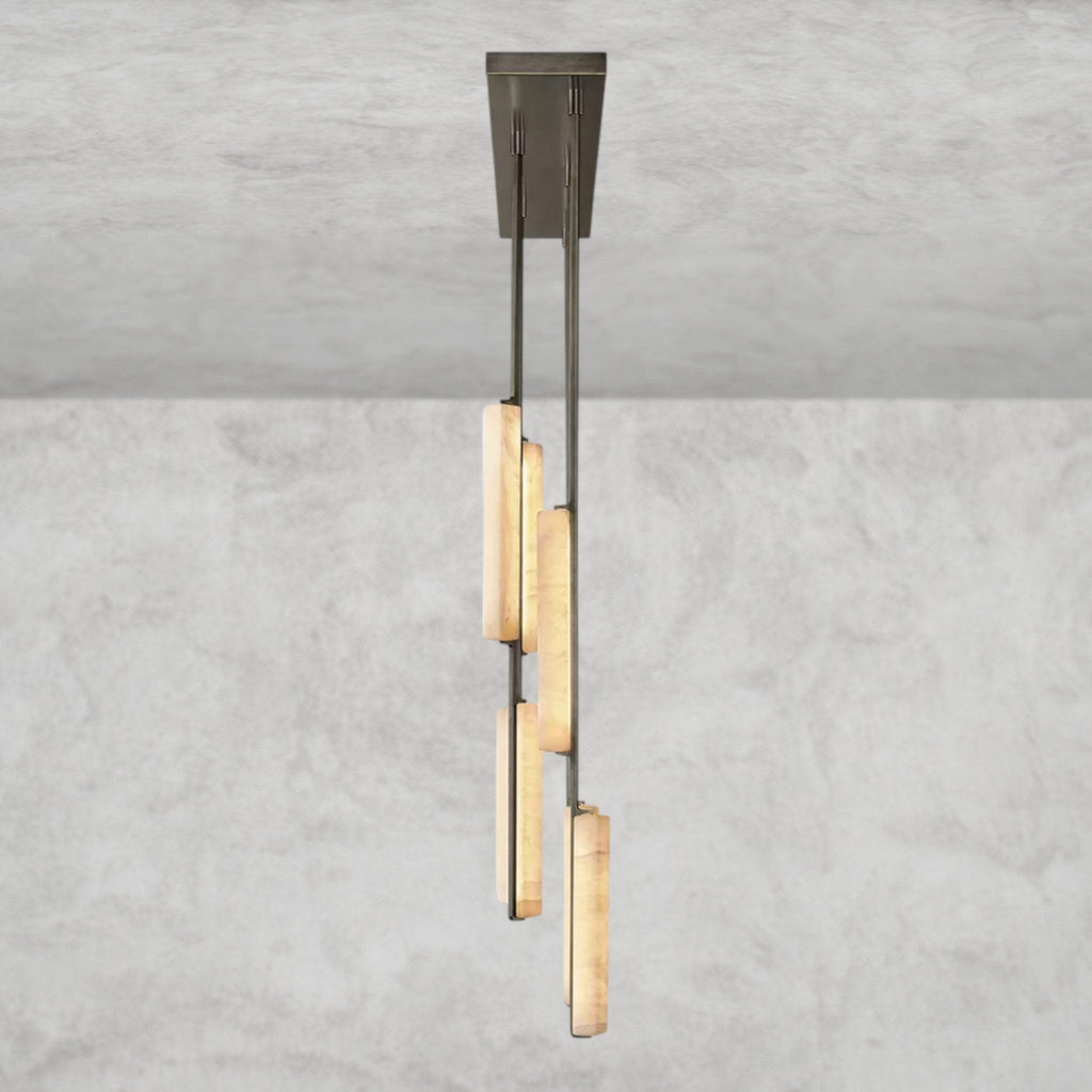 Audaben Alabaster Linear Chandelier 54" - Cyran Lamps