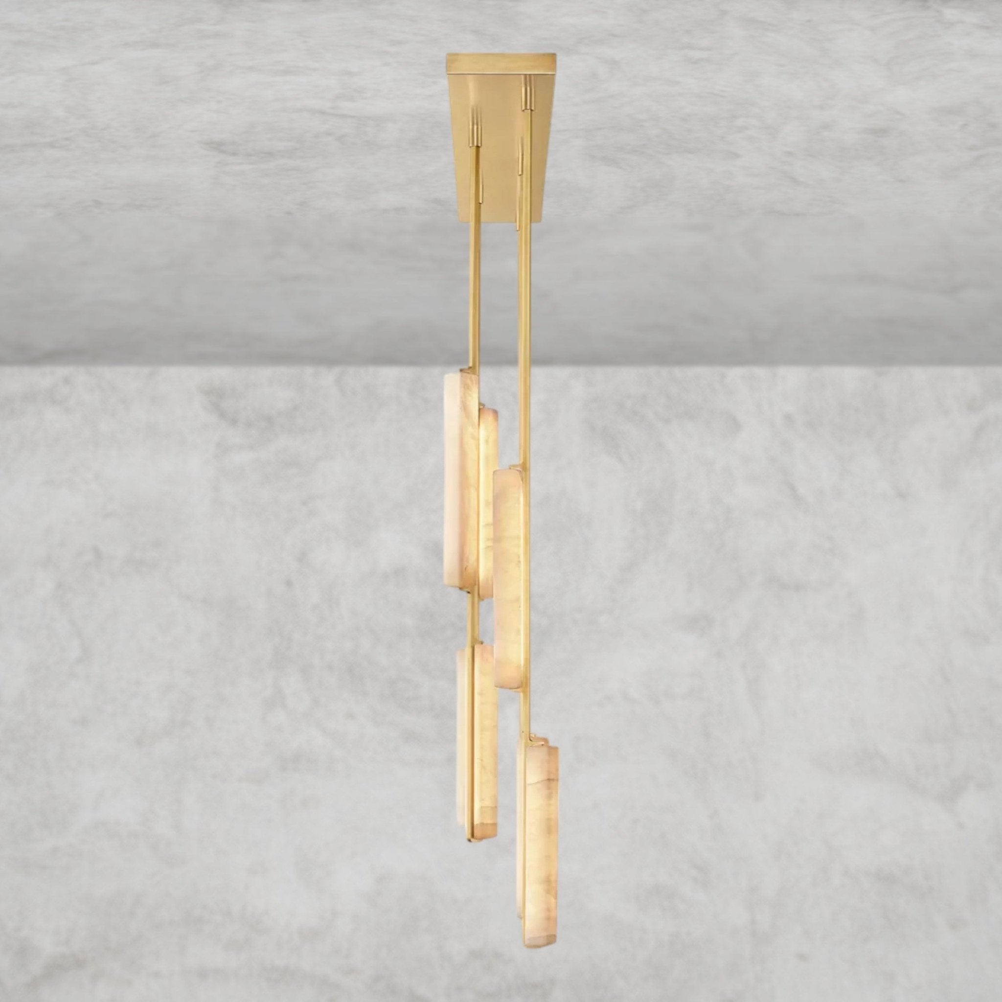 Audaben Alabaster Linear Chandelier 54" - Cyran Lamps