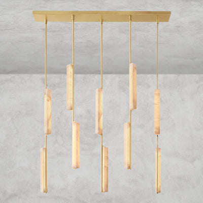 Audaben Alabaster Linear Chandelier 54" - Cyran Lamps