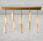 Audaben Alabaster Linear Chandelier 54" - Cyran Lamps