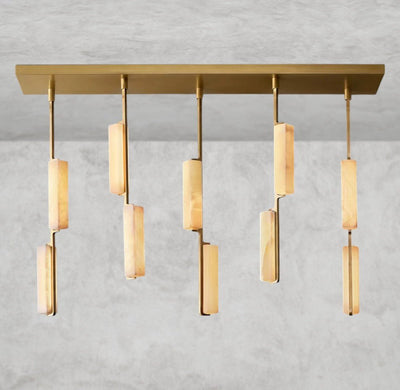 Audaben Alabaster Linear Chandelier 54" - Cyran Lamps