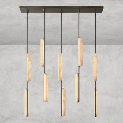 Audaben Alabaster Linear Chandelier 54" - Cyran Lamps