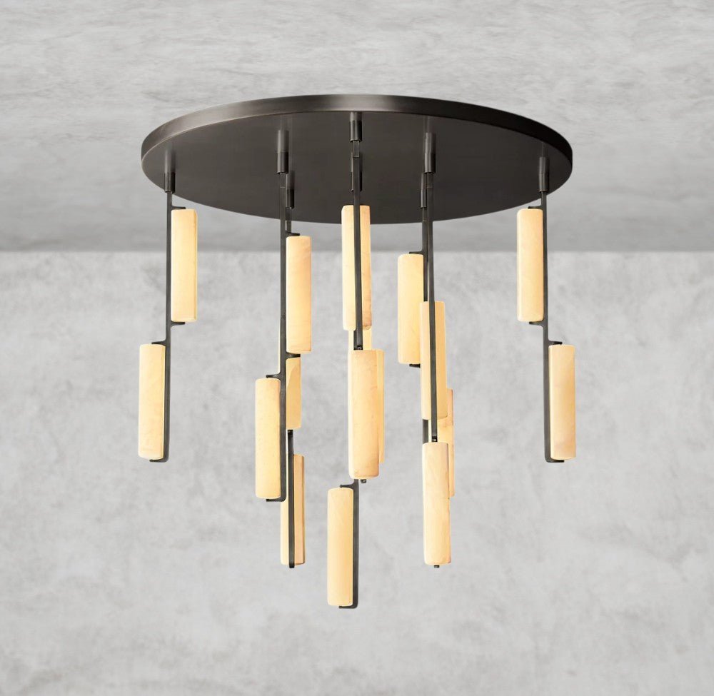 Audaben Alabaster Round Chandelier 24", 40", 56" - Cyran Lamps
