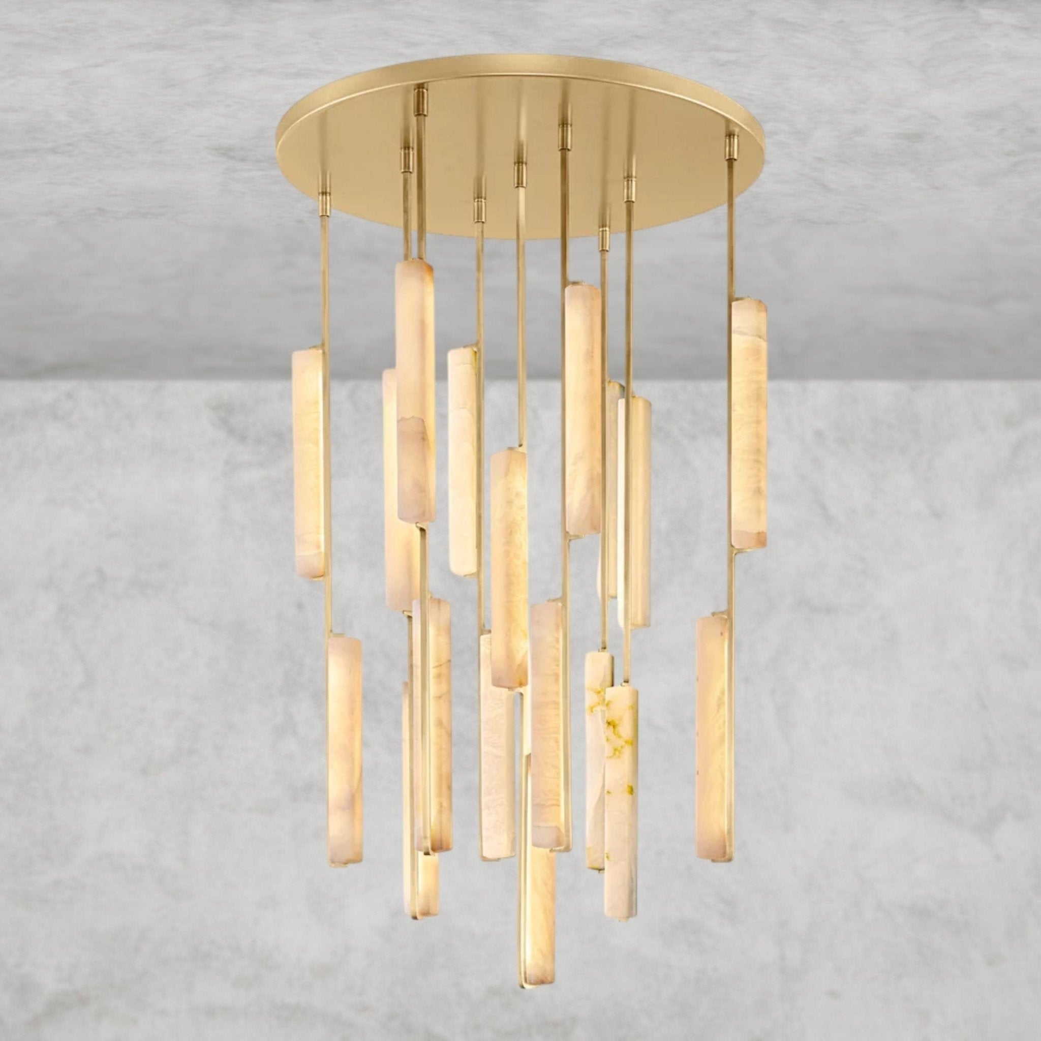 Audaben Alabaster Round Chandelier 24", 40", 56" - Cyran Lamps