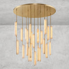 Audaben Alabaster Round Chandelier 24", 40", 56" - Cyran Lamps
