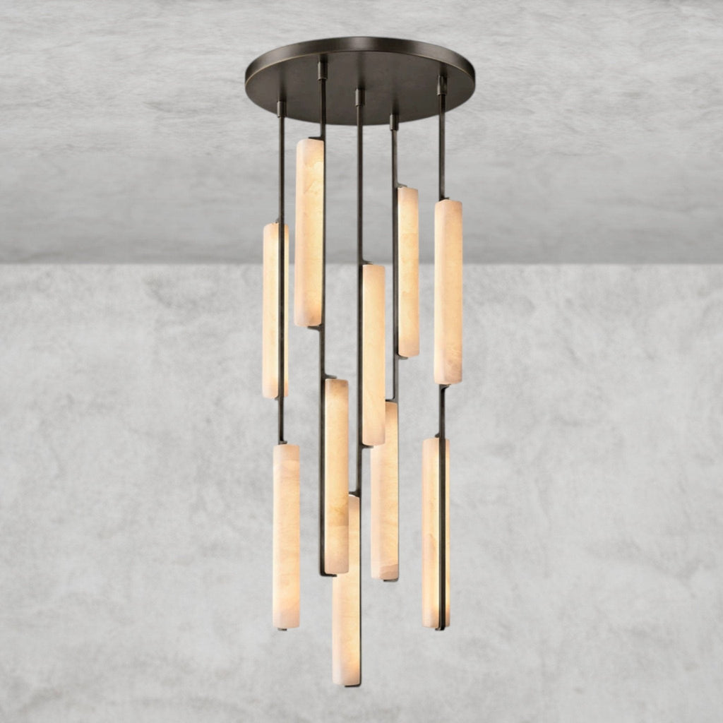 Audaben Alabaster Round Chandelier 24", 40", 56" - Cyran Lamps