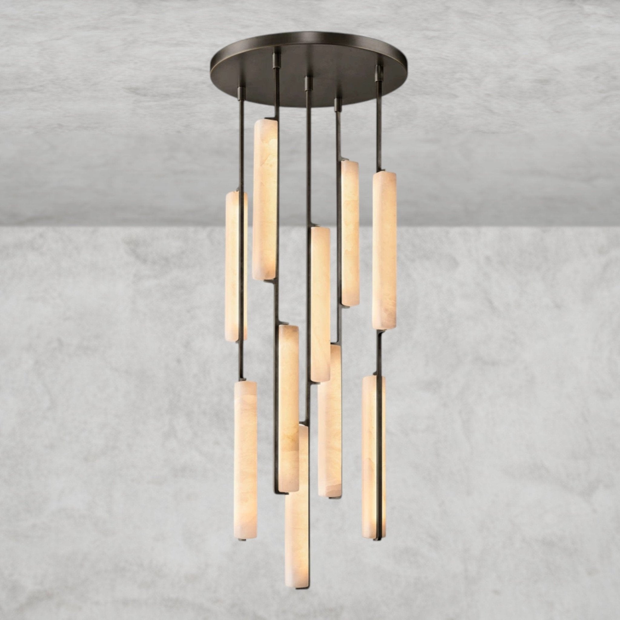 Audaben Alabaster Round Chandelier 24", 40", 56" - Cyran Lamps