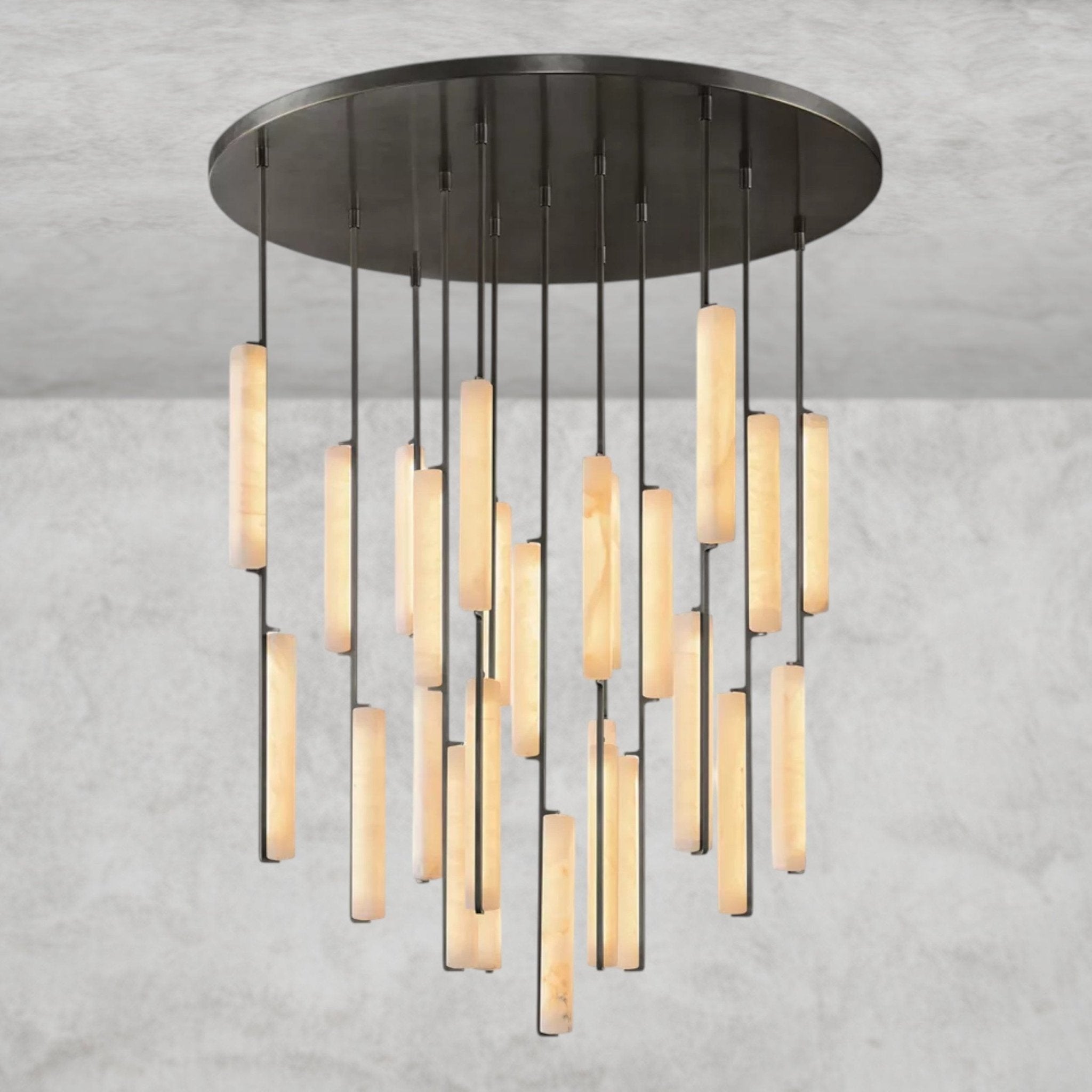 Audaben Alabaster Round Chandelier 24", 40", 56" - Cyran Lamps