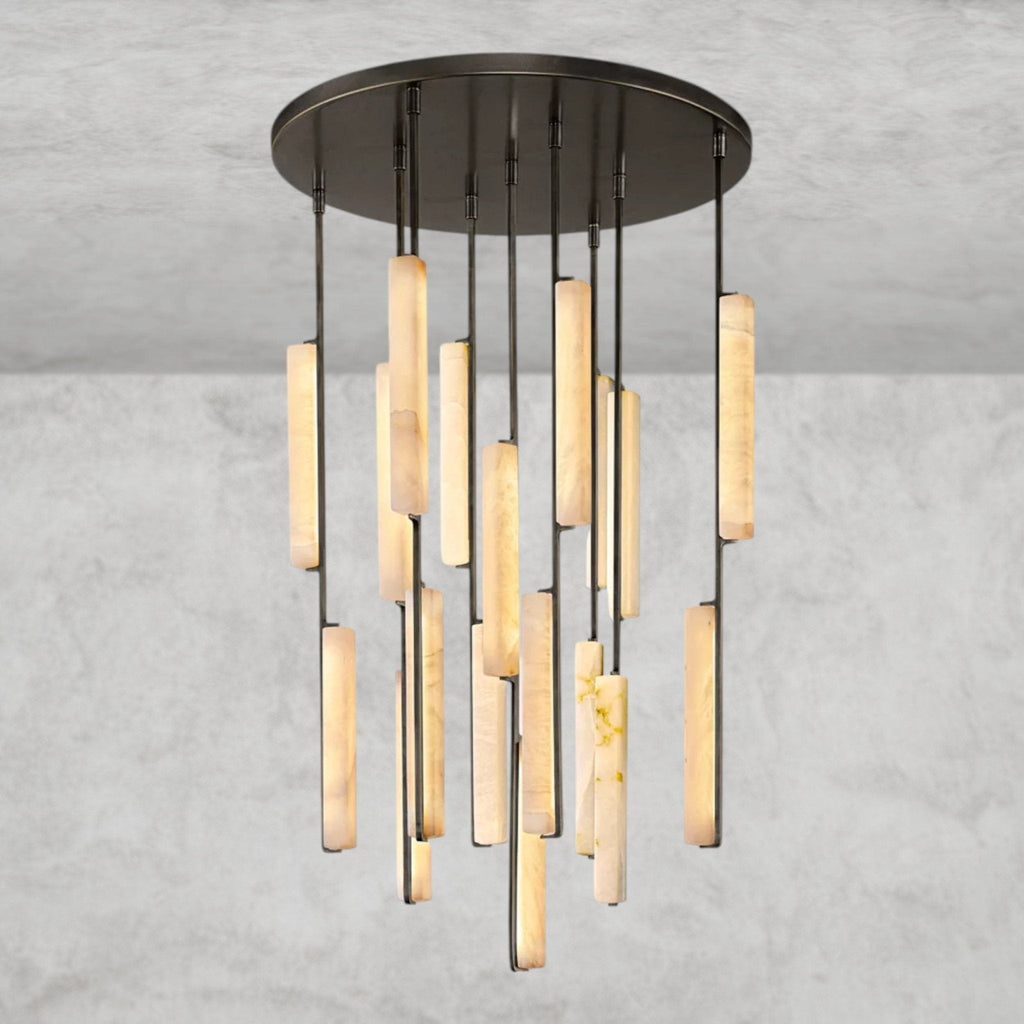 Audaben Alabaster Round Chandelier 24", 40", 56" - Cyran Lamps