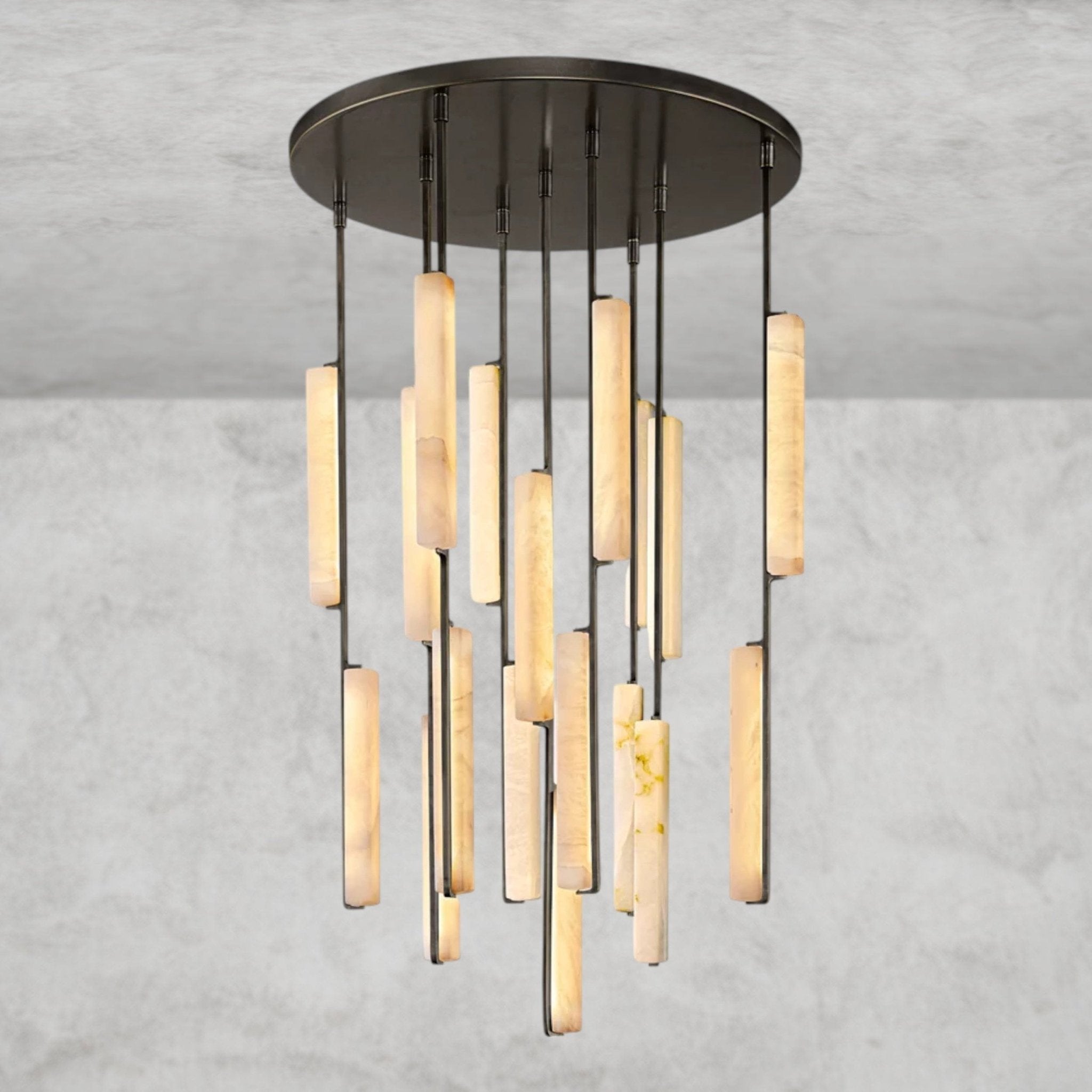 Audaben Alabaster Round Chandelier 24", 40", 56" - Cyran Lamps