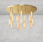 Audaben Alabaster Round Chandelier 24", 40", 56" - Cyran Lamps