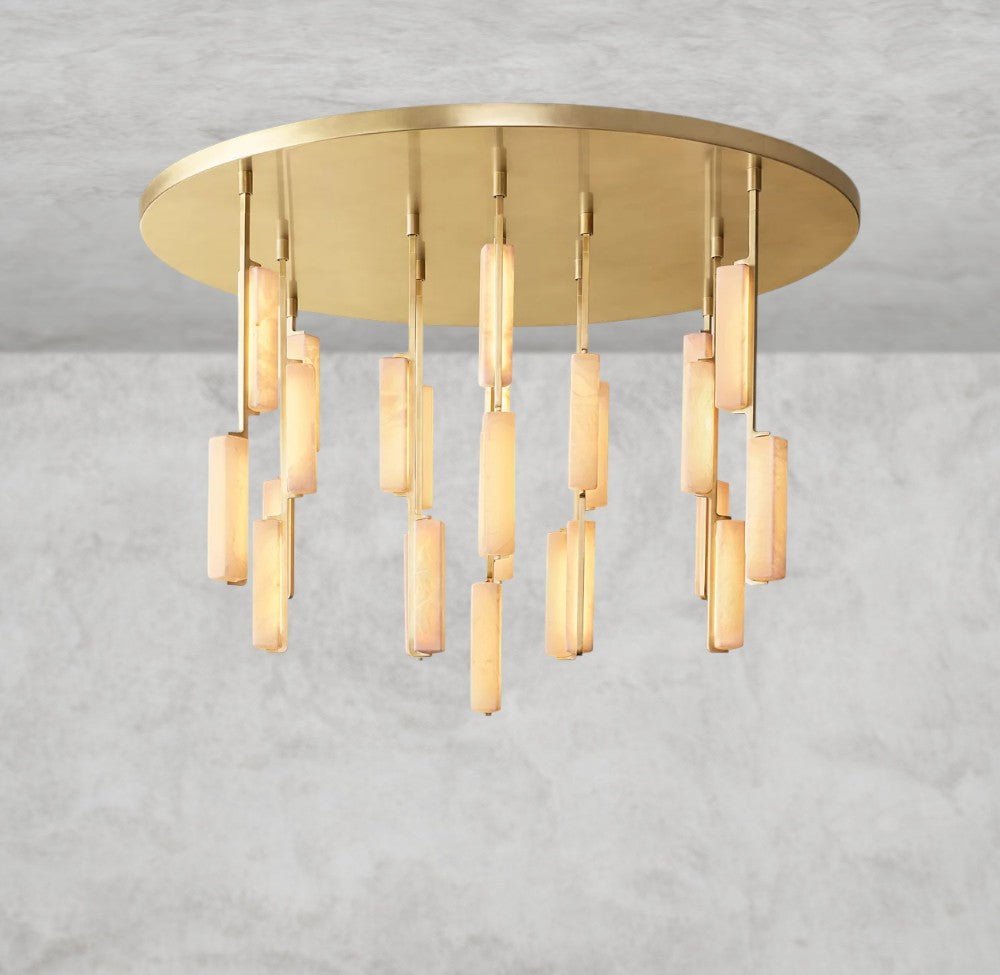 Audaben Alabaster Round Chandelier 24", 40", 56" - Cyran Lamps