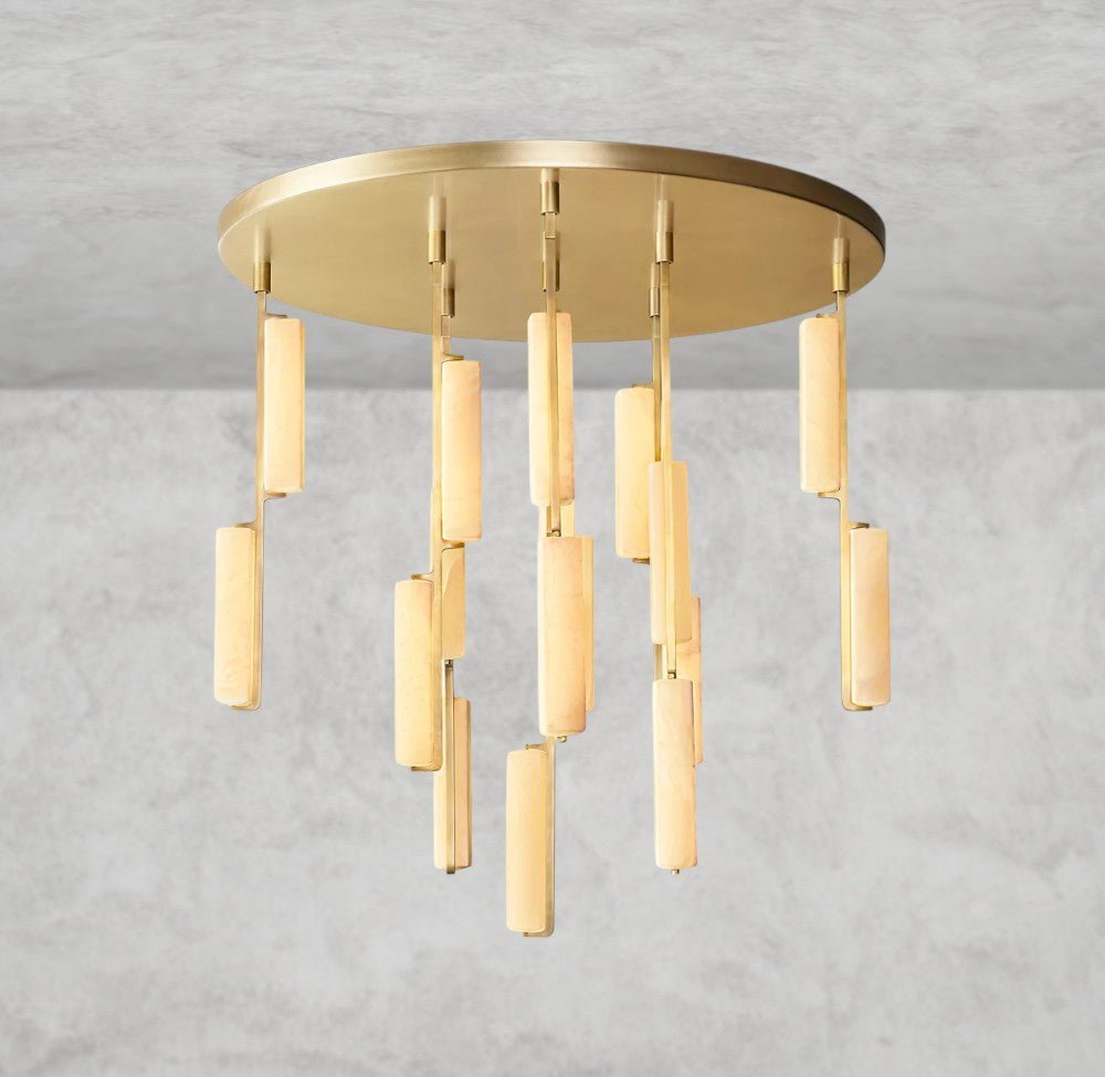 Audaben Alabaster Round Chandelier 24", 40", 56" - Cyran Lamps
