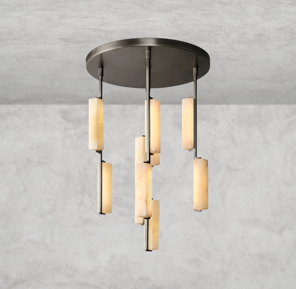 Audaben Alabaster Round Chandelier 24", 40", 56" - Cyran Lamps