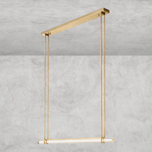 Audaben Crystal Linear Single Bar Chandelier - Cyran Lamps