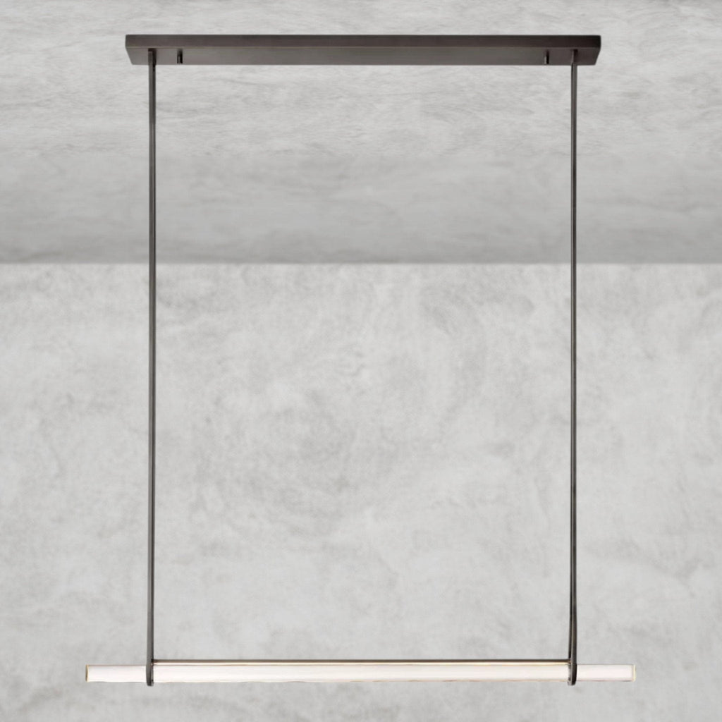 Audaben Crystal Linear Single Bar Chandelier - Cyran Lamps