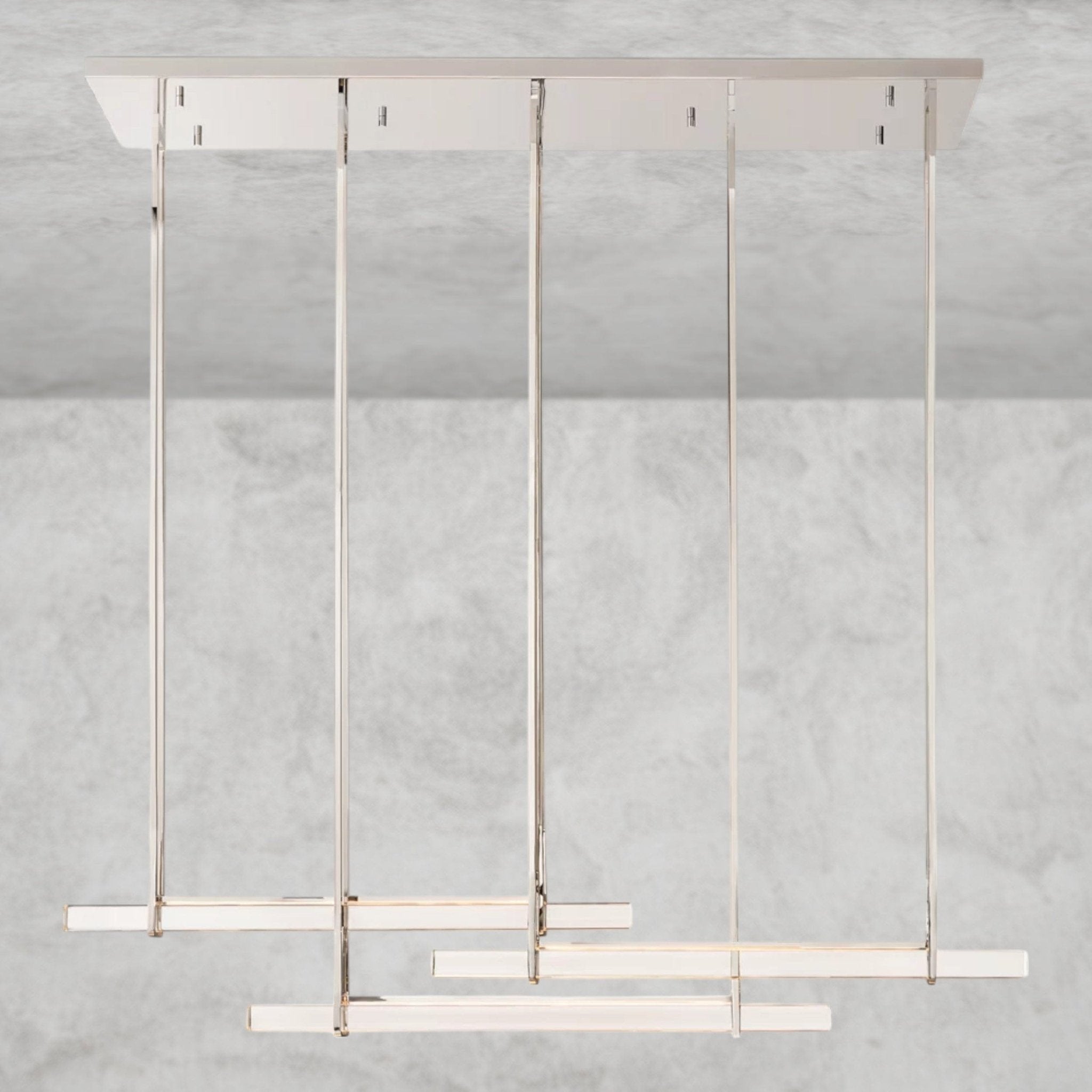 Audaben Crystal Triple Bar Linear Chandelier 60", 72" - Cyran Lamps