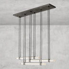 Audaben Crystal Triple Bar Linear Chandelier 60", 72" - Cyran Lamps