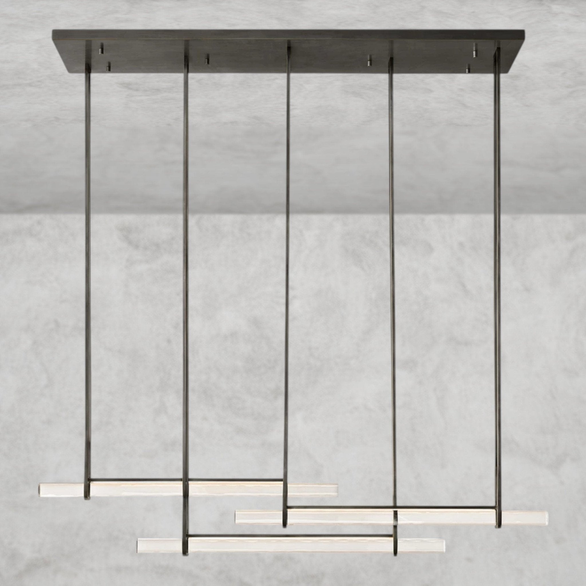 Audaben Crystal Triple Bar Linear Chandelier 60", 72" - Cyran Lamps