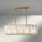 Aurelle Clear Glass Linear Chandelier - Cyran Lamps