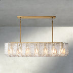 Aurelle Clear Glass Linear Chandelier - Cyran Lamps