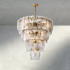 Aurelle Clear Glass Tiered Round Chandelier - Cyran Lamps