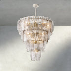 Aurelle Clear Glass Tiered Round Chandelier - Cyran Lamps