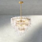 Aurelle Clear Glass Tiered Round Chandelier - Cyran Lamps