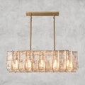 Aurelle Smoke Glass Linear Chandelier - Cyran Lamps