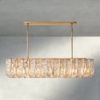 Aurelle Smoke Glass Linear Chandelier - Cyran Lamps