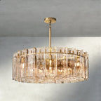 Aurelle Smoke Glass Round Chandelier - Cyran Lamps