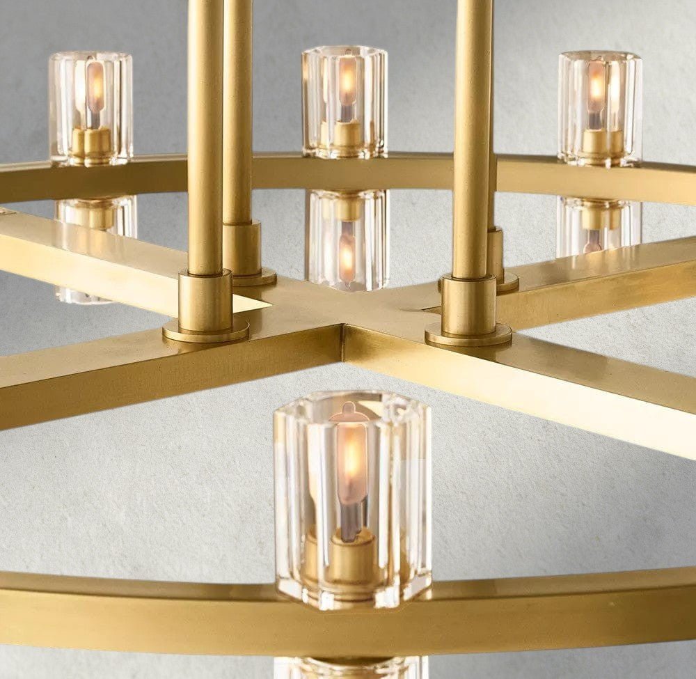 Avecho LED Round Two - Tier Chandelier 60" - Cyran Lamps