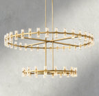 Avecho LED Round Two - Tier Chandelier 60" - Cyran Lamps
