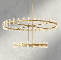 Avecho LED Round Two - Tier Chandelier 60" - Cyran Lamps