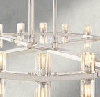 Avecho LED Round Two - Tier Chandelier 60" - Cyran Lamps