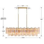 Ayla Linear 14 - Light Chandelier - Cyran Lamps