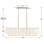 Ayla Linear 14 - Light Chandelier - Cyran Lamps