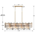 Ayla Linear 14 - Light Chandelier - Cyran Lamps