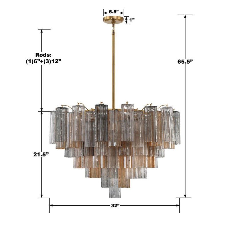 Ayla Round 16 - Light Chandelier - Cyran Lamps