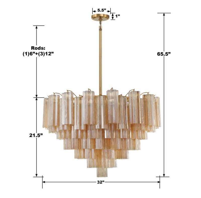 Ayla Round 16 - Light Chandelier - Cyran Lamps