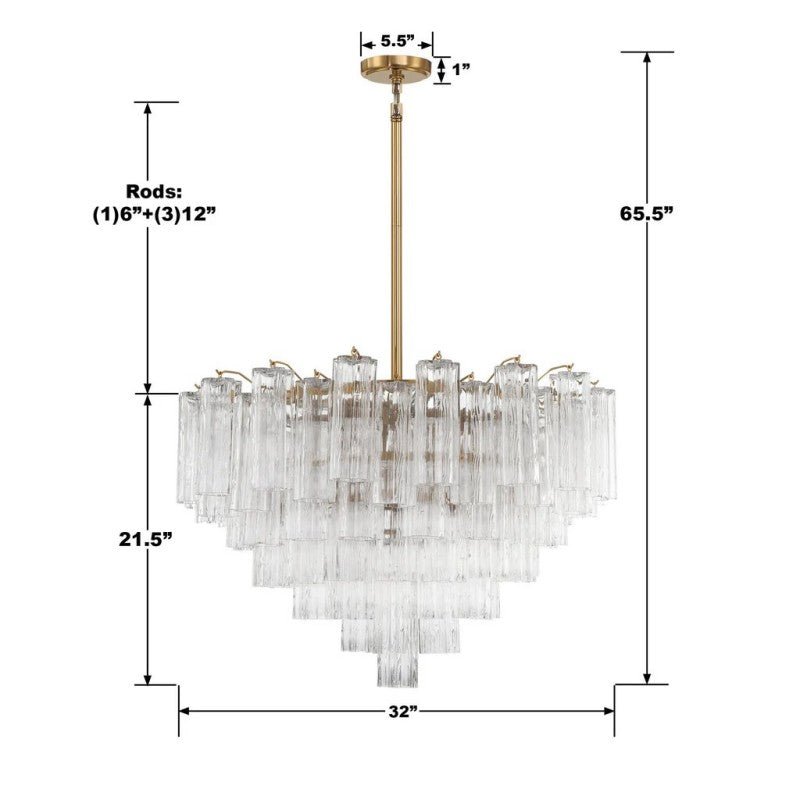 Ayla Round 16 - Light Chandelier - Cyran Lamps