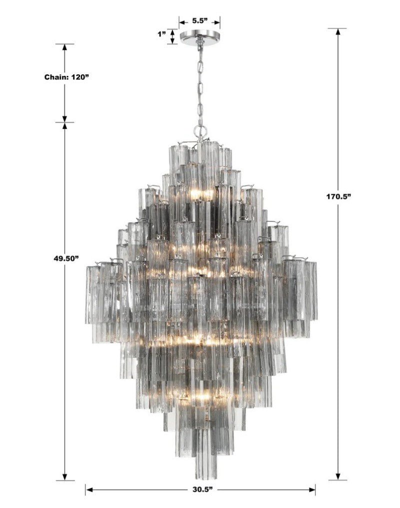 Ayla Tiered 20 - Light Chandelier - Cyran Lamps